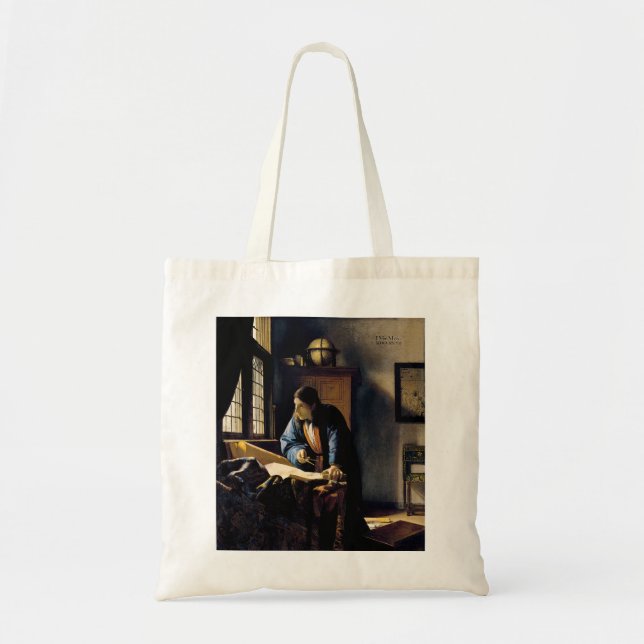 Bolso De Tela Johannes Vermeer - El geógrafo (Frente)