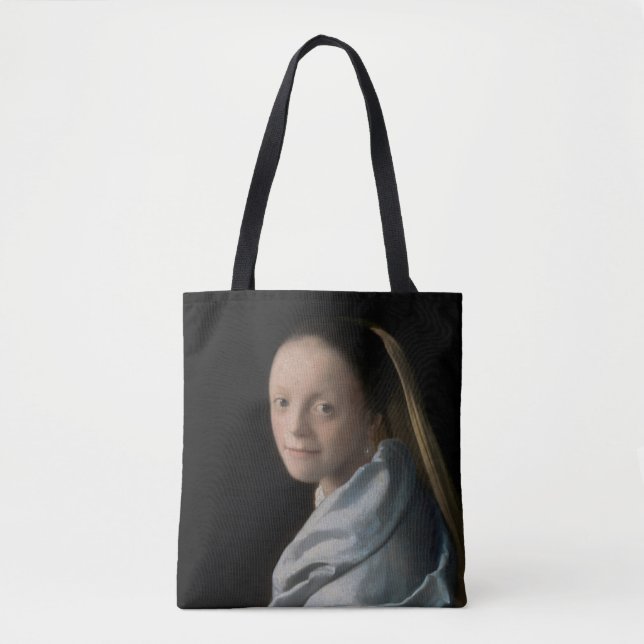 Bolso De Tela Johannes Vermeer - Estudio de una joven mujer (Anverso)
