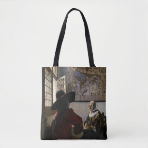 Bolso De Tela Johannes Vermeer - Funcionario con un Chica risibl