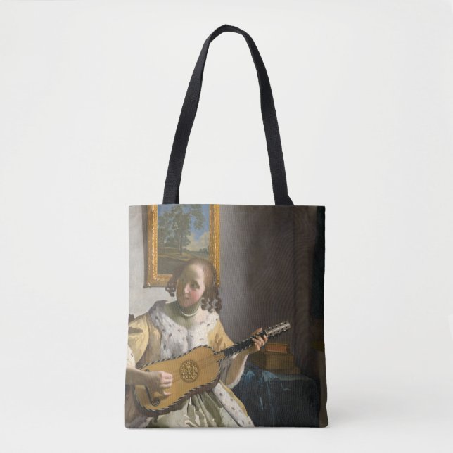 Bolso De Tela Johannes Vermeer, guitarrista (Anverso)