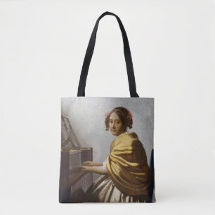 Bolso De Tela Johannes Vermeer - Joven sentada en Virginal