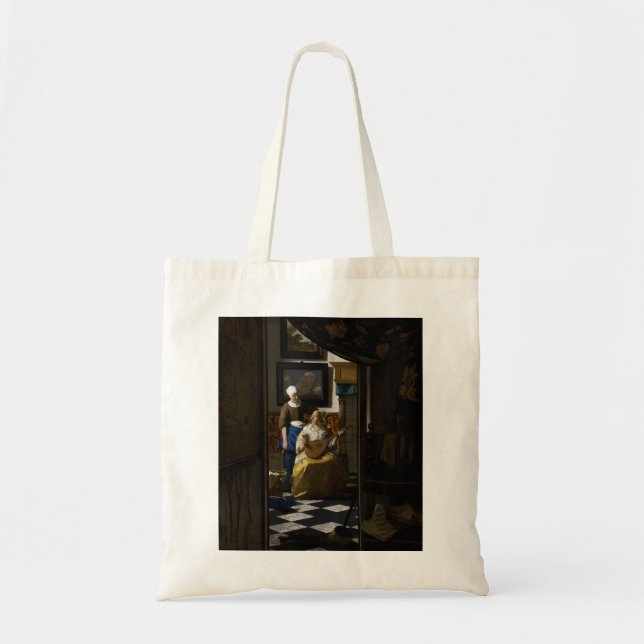 Bolso De Tela Johannes Vermeer - La carta de amor (Frente)
