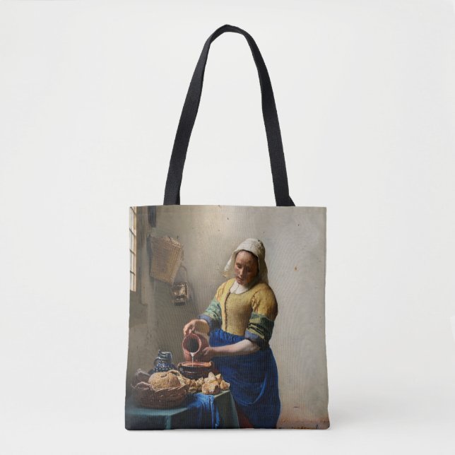 Bolso De Tela Johannes Vermeer - La Milkmaid (Anverso)