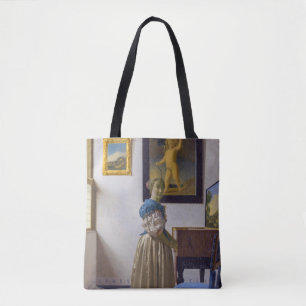 Bolso De Tela Johannes Vermeer - Lady de pie en un vírgen