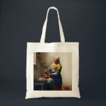 Bolso De Tela Johannes Vermeer. Sirena de leche. Arte fino vinta<br><div class="desc">Johannes Vermeer "La Milkmaid" bolsa de té.</div>