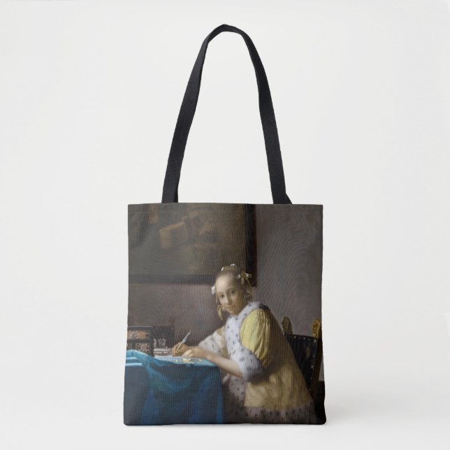 Bolso De Tela Johannes Vermeer - Una dama escribiendo una carta (Anverso)