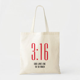 Bolso De Tela John 3:16 DIOS ME AMA cristiano