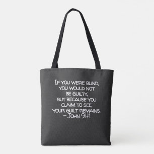 Bolso De Tela JOHN 9:41 Tote de hombro