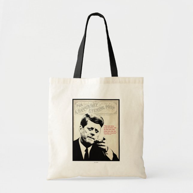 Bolso De Tela John F. Cita de Kennedy (Frente)