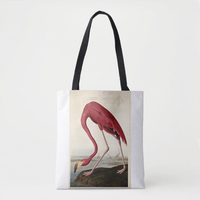 Bolso De Tela John James Audubon, American Flamingo, (Anverso)