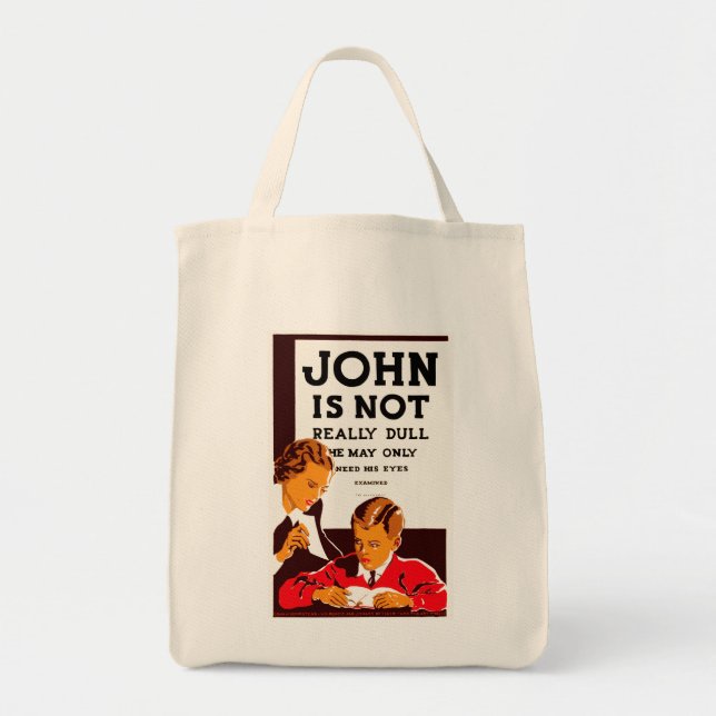 Bolso De Tela John no es realmente aburrido (Frente)