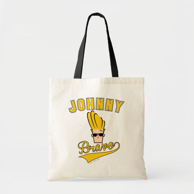 Bolso De Tela Johnny Bravo Collegiate Gráfico (Frente)