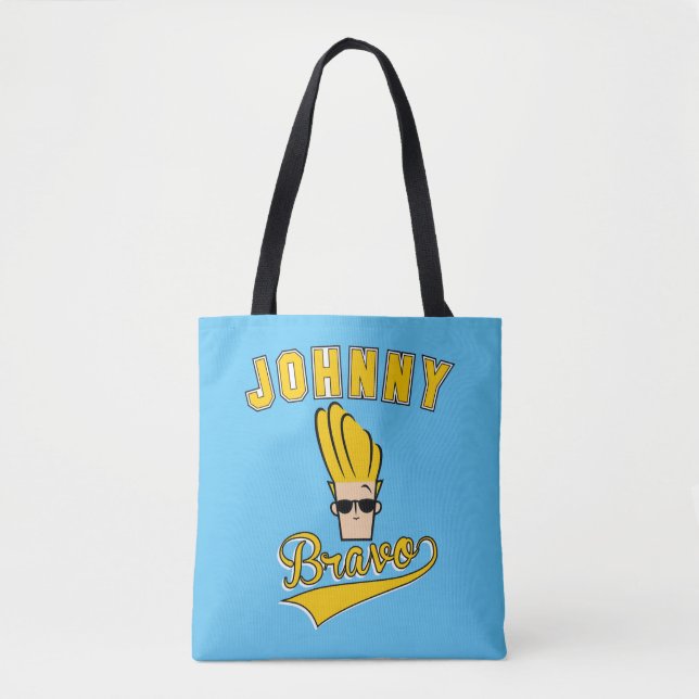 Bolso De Tela Johnny Bravo Collegiate Graphic (Anverso)