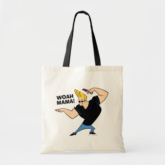 Bolso De Tela Johnny Bravo Combing Hair (Frente)