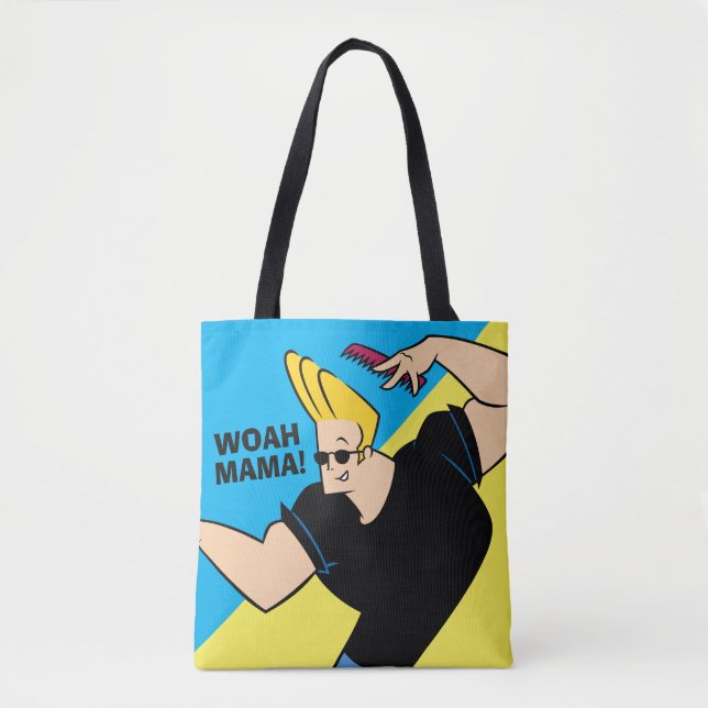 Bolso De Tela Johnny Bravo Combing Hair (Anverso)