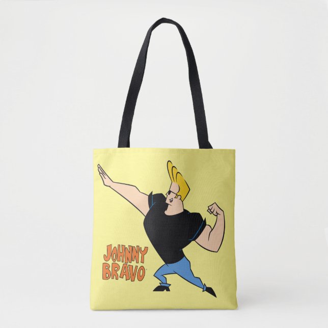 Bolso De Tela Johnny Bravo Flexing (Anverso)