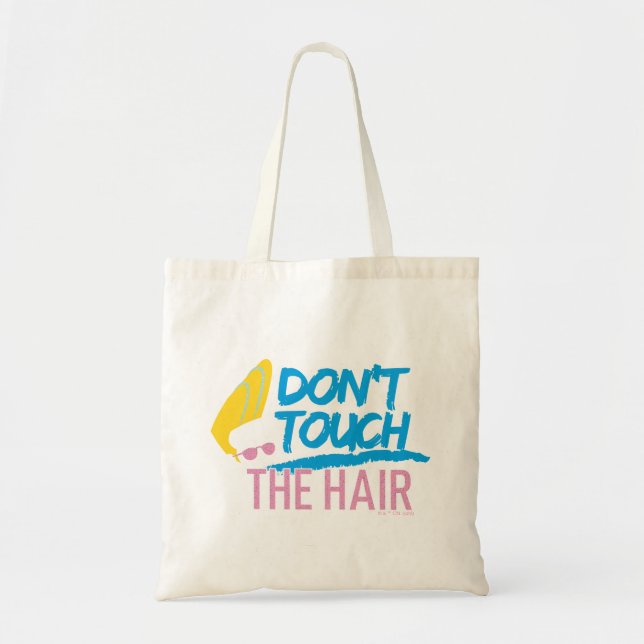 Bolso De Tela Johnny Bravo - No toques el gráfico del pelo (Frente)