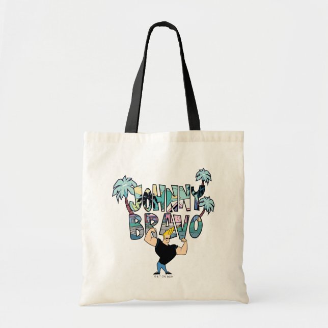 Bolso De Tela Johnny Bravo Palm Tree Name (Frente)