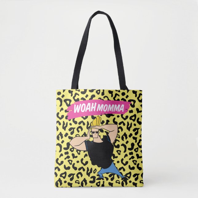 Bolso De Tela Johnny Bravo - Woah Momma (Anverso)