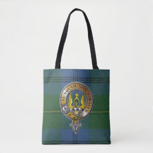 Bolso De Tela Johnstone Tartán y Badge