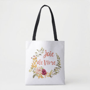 Bolso De Tela Joie de Vivre French Saying