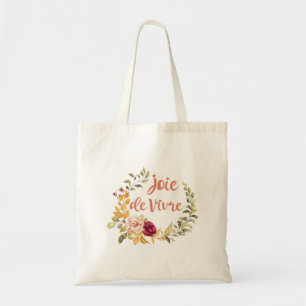 Bolso De Tela Joie de Vivre French Saying