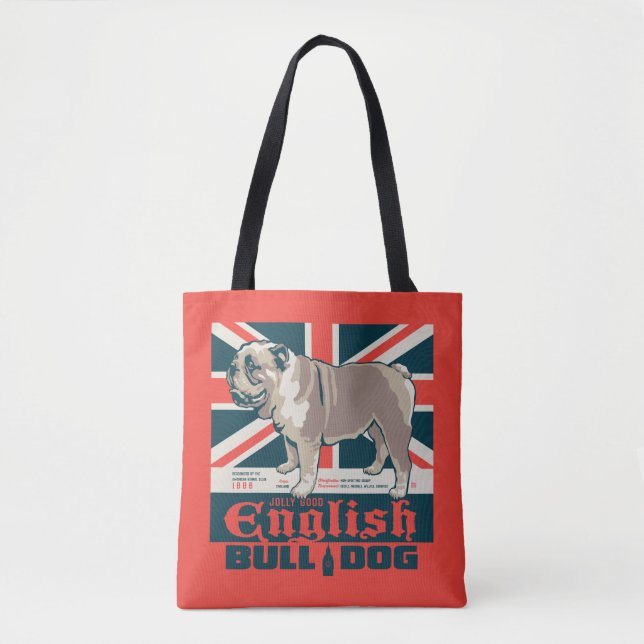 Bolso De Tela Jolly Good English Bulldog (Anverso)