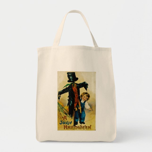 Bolso De Tela Jolly Halloween Scarecrow (Frente)