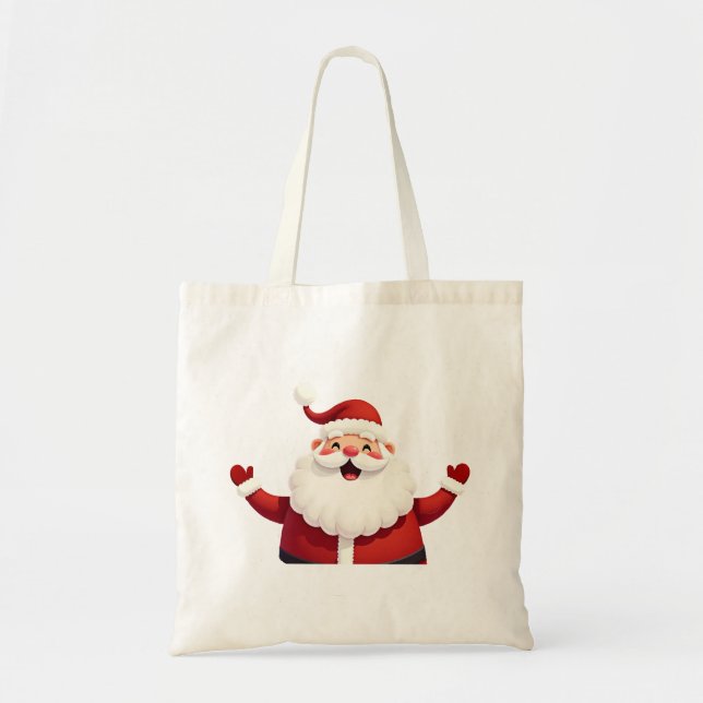 Bolso De Tela Jolly Kawaii Santa Claus (Frente)