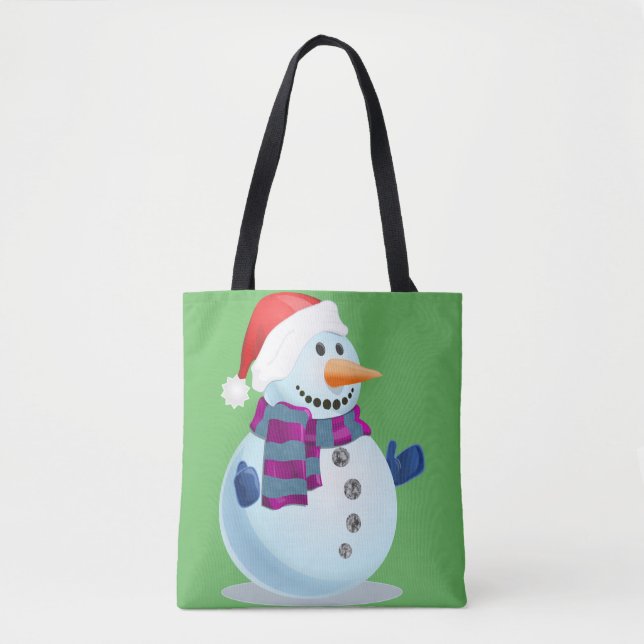 Bolso De Tela Jolly Snowman (Anverso)