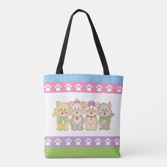 Bolso De Tela JollyKins Gatitos (Reverso)