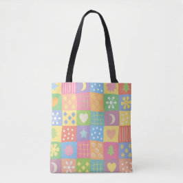 Bolso De Tela JollyKins Parche Retazos Pastel