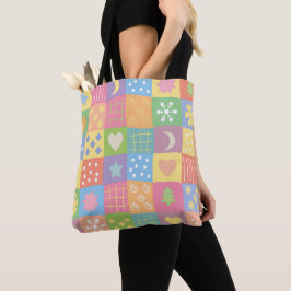 Bolso De Tela JollyKins Parche Retazos Pastel