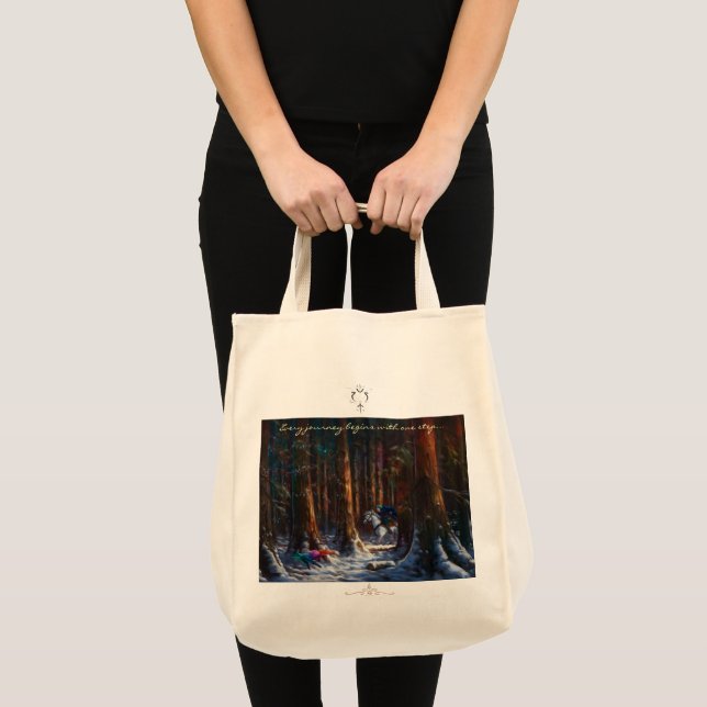 Bolso De Tela Journey begins - fantasy forest landscape art (Anverso (producto))