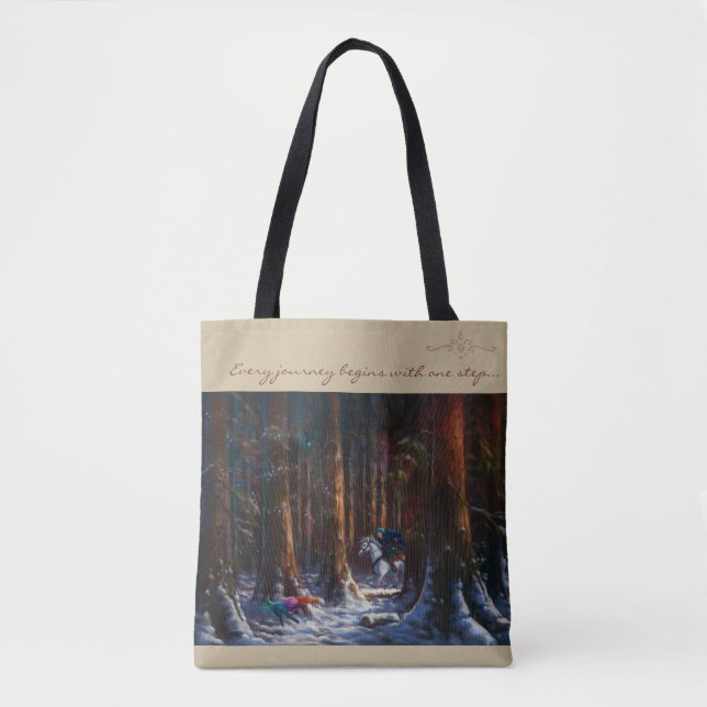 Bolso De Tela Journey begins - fantasy forest landscape art (Anverso)