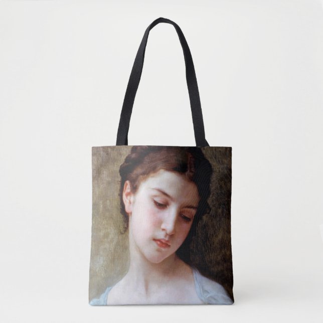 Bolso De Tela Joven Chica, Bouguereau (Anverso)