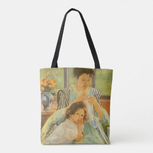 Bolso De Tela Joven Madre Cosendo de Mary Cassatt, Arte Antiguo