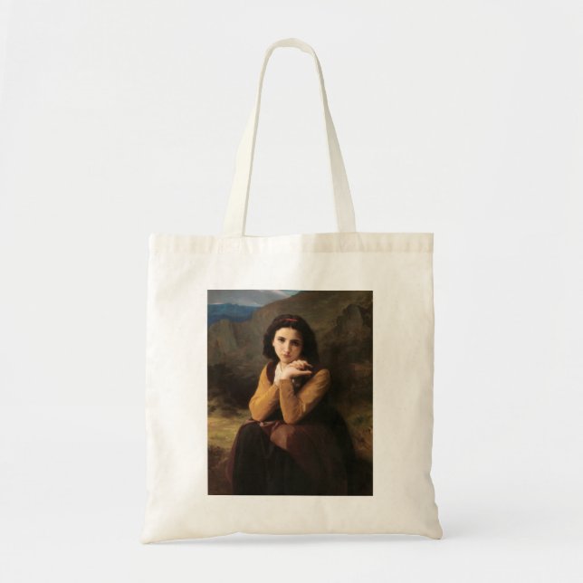 Bolso De Tela Joven muchacha de Bouguereau (Frente)