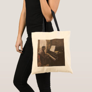 Bolso De Tela Joven tocando el piano de Gustave Caillebotte