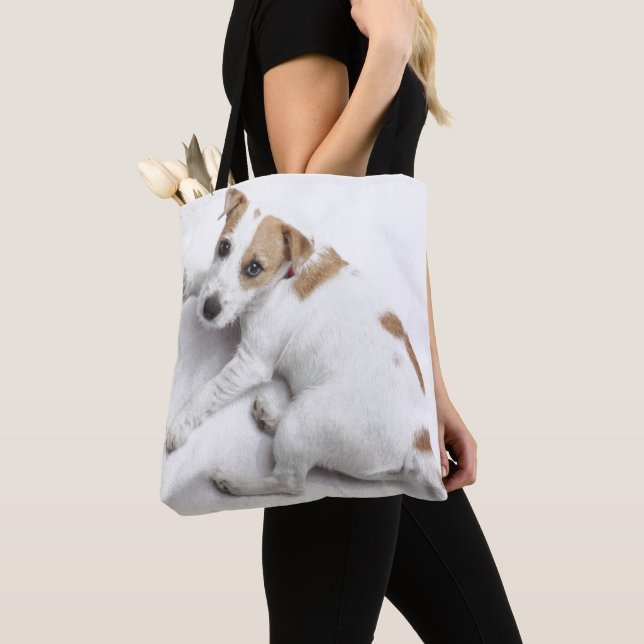 Bolso De Tela Jóvenes Jack Russell Terrier (Detalle)