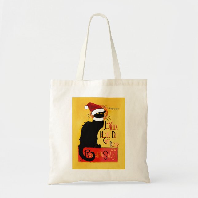 Bolso De Tela Joyeux Noël Du Chat Noir (Frente)