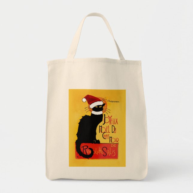 Bolso De Tela Joyeux Noël Du Chat Noir (Frente)