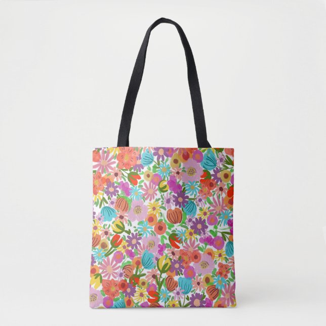 Bolso De Tela Joyful Garden Bloom (Anverso)