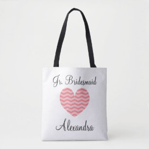 Bolso De Tela JR rosado coralino dama de honor del corazón de la