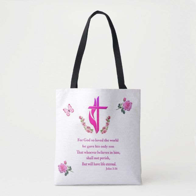 Bolso De Tela Juan 3:16 (Anverso)