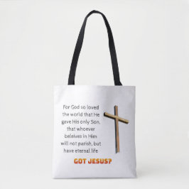 Bolso De Tela Juan 3:16 Cruz