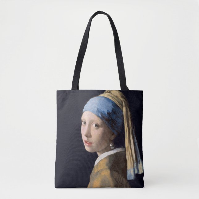 Bolso De Tela JUAN VERMEER - Chica con un pendiente 1665 de la (Anverso)