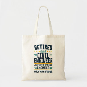 Bolso De Tela Jubilación de Ingeniería Civil Jubilado