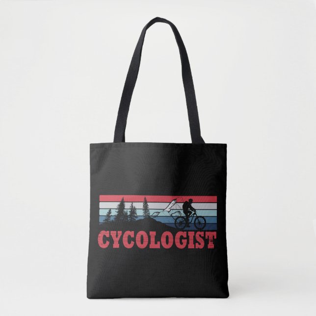 Bolso De Tela Jubilación Divertida en Ciclismo - Ciclista  (Anverso)