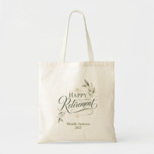 Bolso De Tela Jubilación Feliz Nombre Personalizado